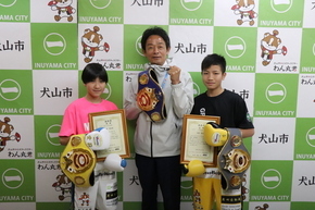 原市長と記念撮影