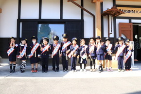 ちびっこ一日消防署長の集合写真