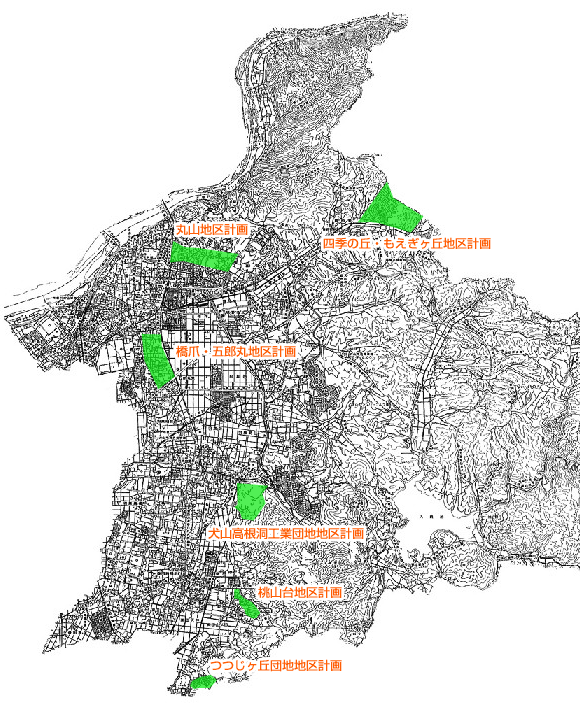 イラスト：犬山市の用途地域