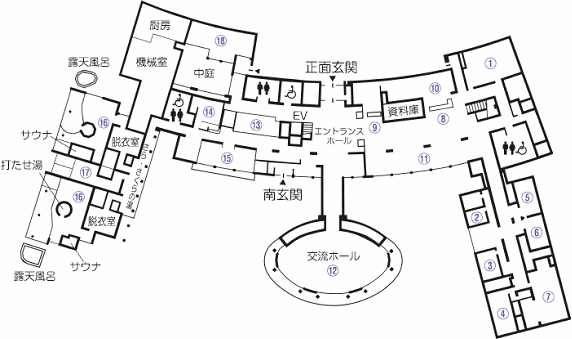 市民健康館（さら・さくら）「さら・さくら」1階案内図