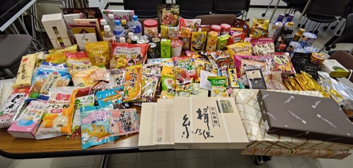 フードドライブで集まった食品の写真