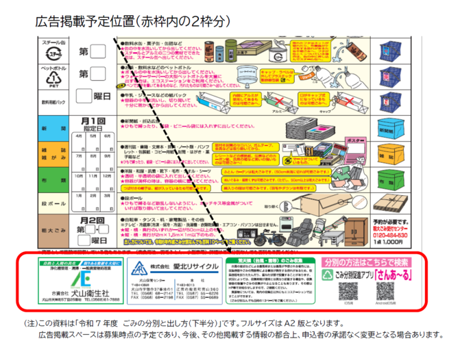 広告掲載予定位置