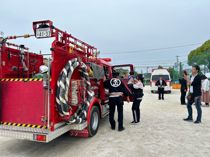 消防車試乗体験の様子