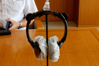 寄贈された集音器の写真