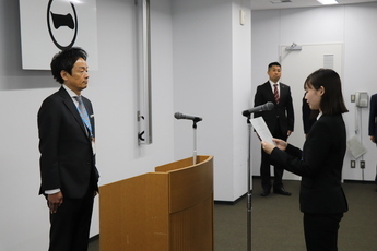 辞令伝達式の様子