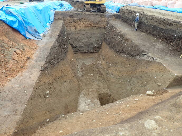 堀調査状況（北から）