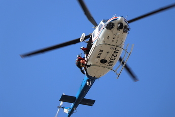 名古屋市消防航空隊によるヘリコプターでの訓練